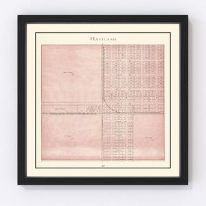 Vintage Map of Haviland, Ohio 1905