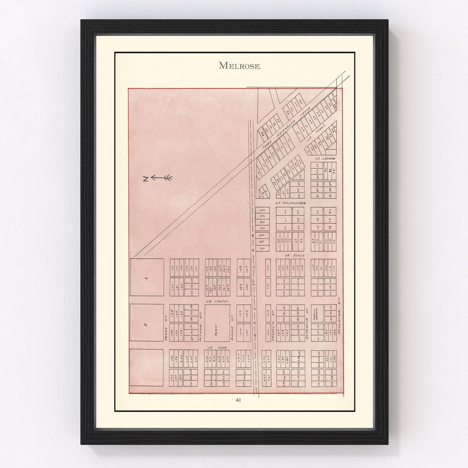 Vintage Map of Melrose, Ohio 1905