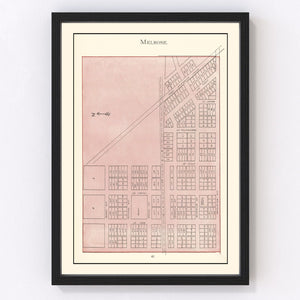 Vintage Map of Melrose, Ohio 1905