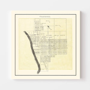 Vintage Map of Oakwood, Ohio 1905