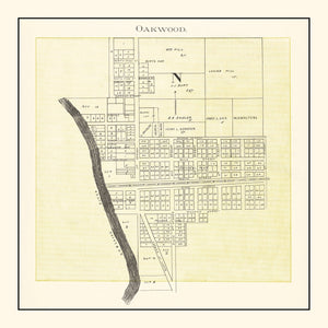 Vintage Map of Oakwood, Ohio 1905