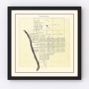Vintage Map of Oakwood, Ohio 1905