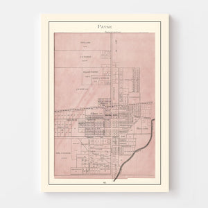 Vintage Map of Payne, Ohio 1905