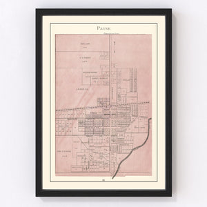 Vintage Map of Payne, Ohio 1905