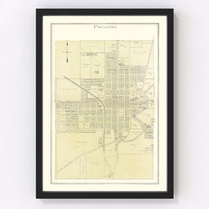 Vintage Map of Paulding, Ohio 1905
