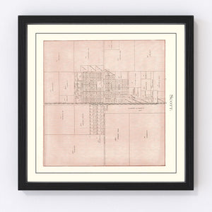 Vintage Map of Scott, Ohio 1905