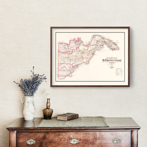 Vintage Map of Saint Charles County, Missouri 1905