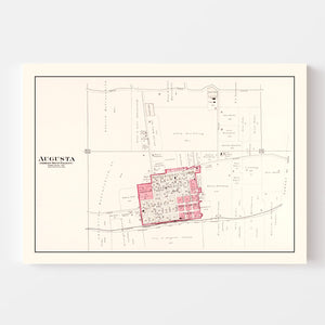 Vintage Map of Augusta, Missouri 1905