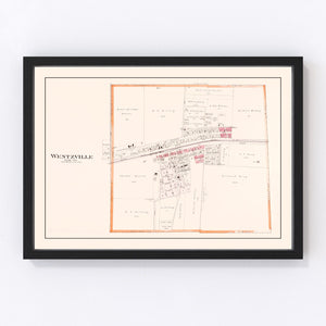 Vintage Map of Wentzville, Missouri 1905