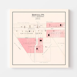 Vintage Map of Howell, Missouri 1905