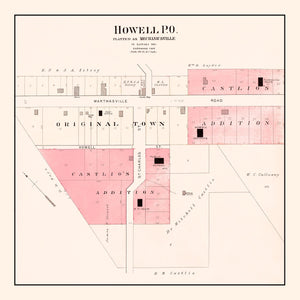 Vintage Map of Howell, Missouri 1905