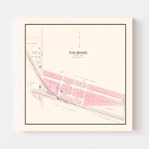 Vintage Map of Gilmore, Missouri 1905