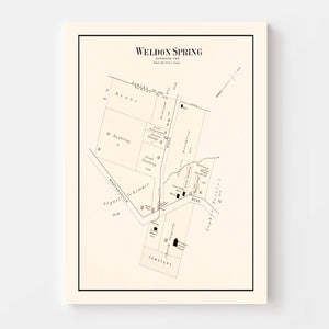 Vintage Map of Weldon Spring, Missouri 1905