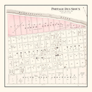 Vintage Map of Portage des Sioux, Missouri 1905
