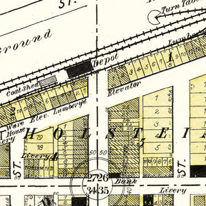 Vintage Map of Holstein, Iowa 1906