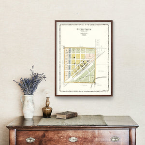 Vintage Map of Battle Creek, Iowa 1906