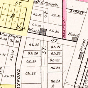 Vintage Map of Wautoma, Wisconsin 1906