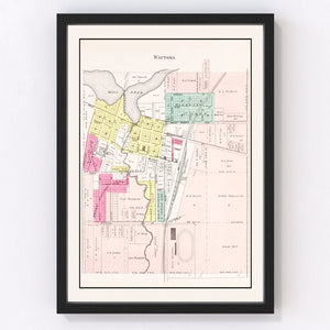Vintage Map of Wautoma, Wisconsin 1906