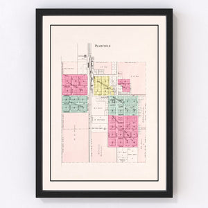 Vintage Map of Plainfield, Wisconsin 1906