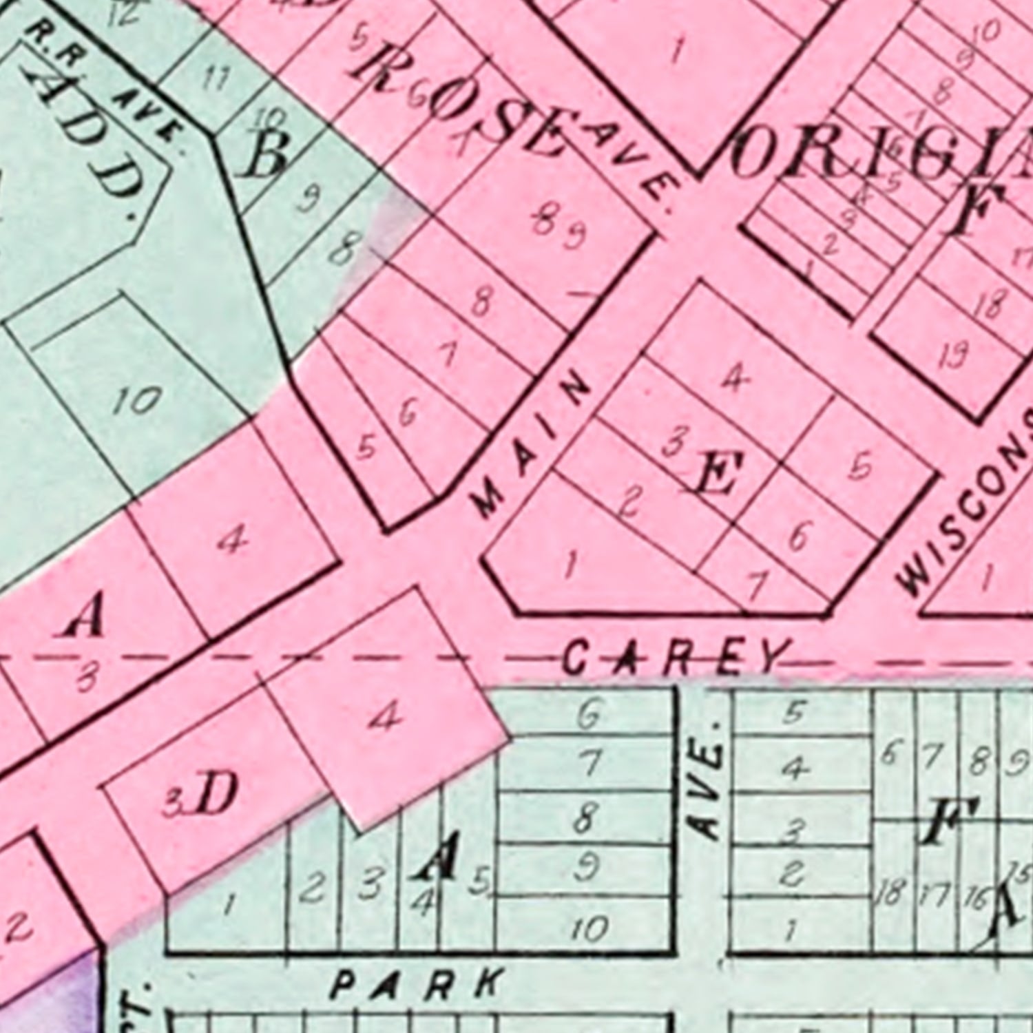 Vintage Map of Wild Rose, Wisconsin 1906