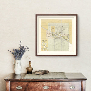 Vintage Map of Sharon, Wisconsin 1907