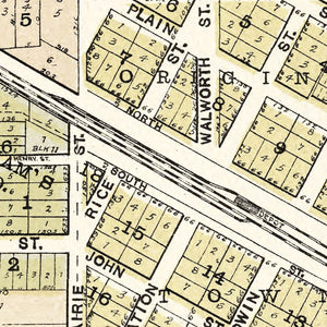 Vintage Map of Sharon, Wisconsin 1907
