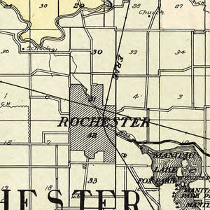 Vintage Map of Fulton County, Indiana 1907