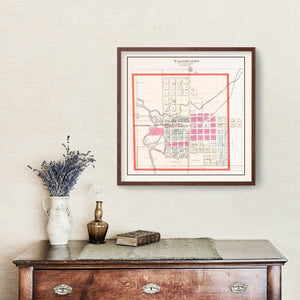 Vintage Map of Valparaiso, Nebraska 1907