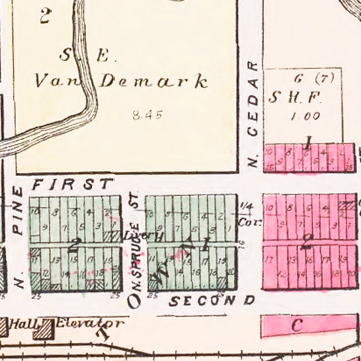 Vintage Map of Valparaiso, Nebraska 1907