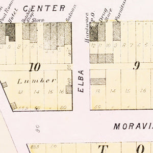 Vintage Map of Prague, Nebraska 1907
