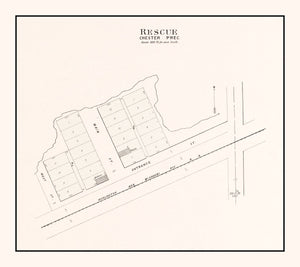 Vintage Map of Rescue, Nebraska 1907
