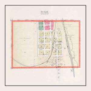 Vintage Map of Yutan, Nebraska 1907
