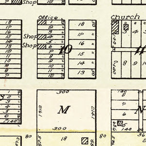 Vintage Map of Bancroft, Nebraska 1908