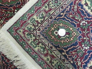 4' X 6' Vintage Fine Handmade Turkish Floral Oriental Wool Rug detailed Organic