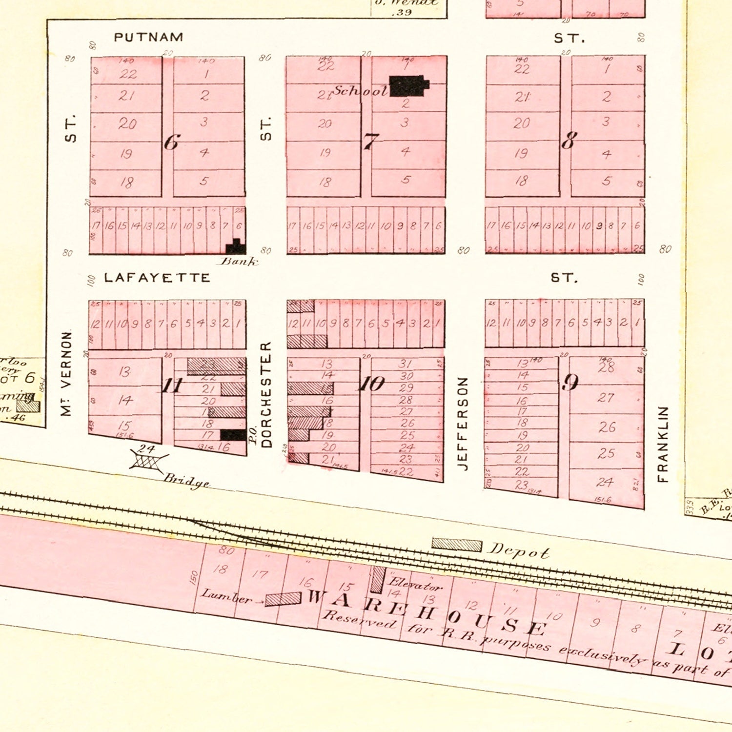 Vintage Map of Washington, Nebraska 1908