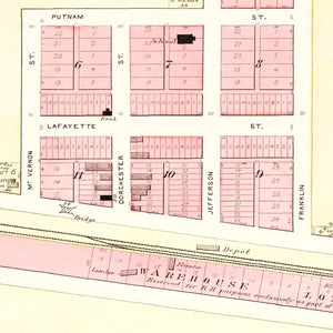 Vintage Map of Washington, Nebraska 1908