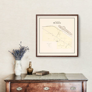 Vintage Map of Desoto, Nebraska 1908