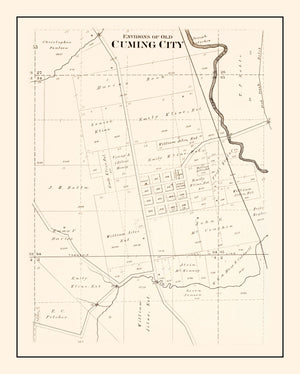 Vintage Map of Cuming, Nebraska 1908