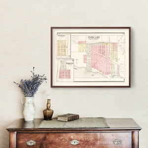 Vintage Map of Storm Lake, Iowa 1908