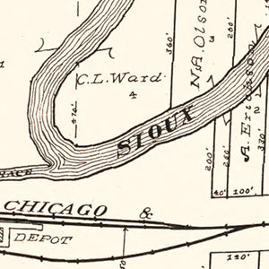Vintage Map of Linn Grove, Iowa 1908