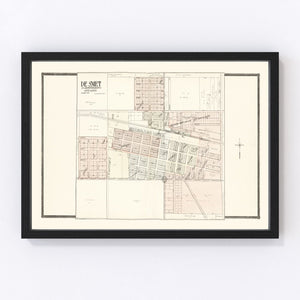 Vintage Map of De Smet, South Dakota 1909