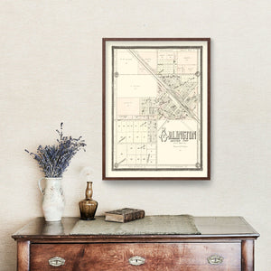 Vintage Map of Arlington, South Dakota 1909