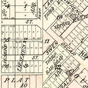 Vintage Map of Arlington, South Dakota 1909