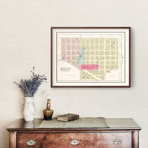 Vintage Map of Riley, Kansas 1909