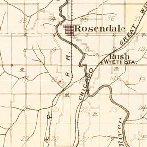 Vintage Map of Andrew County, Missouri 1909