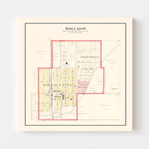Vintage Map of Bolckow, Missouri 1909