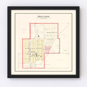 Vintage Map of Bolckow, Missouri 1909