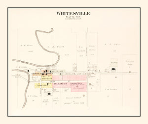 Vintage Map of Whitesville, Missouri 1909