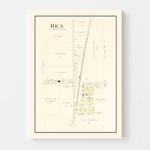 Vintage Map of Rea, Missouri 1909