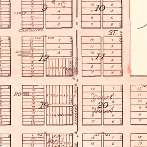Vintage Map of Armour, South Dakota 1909